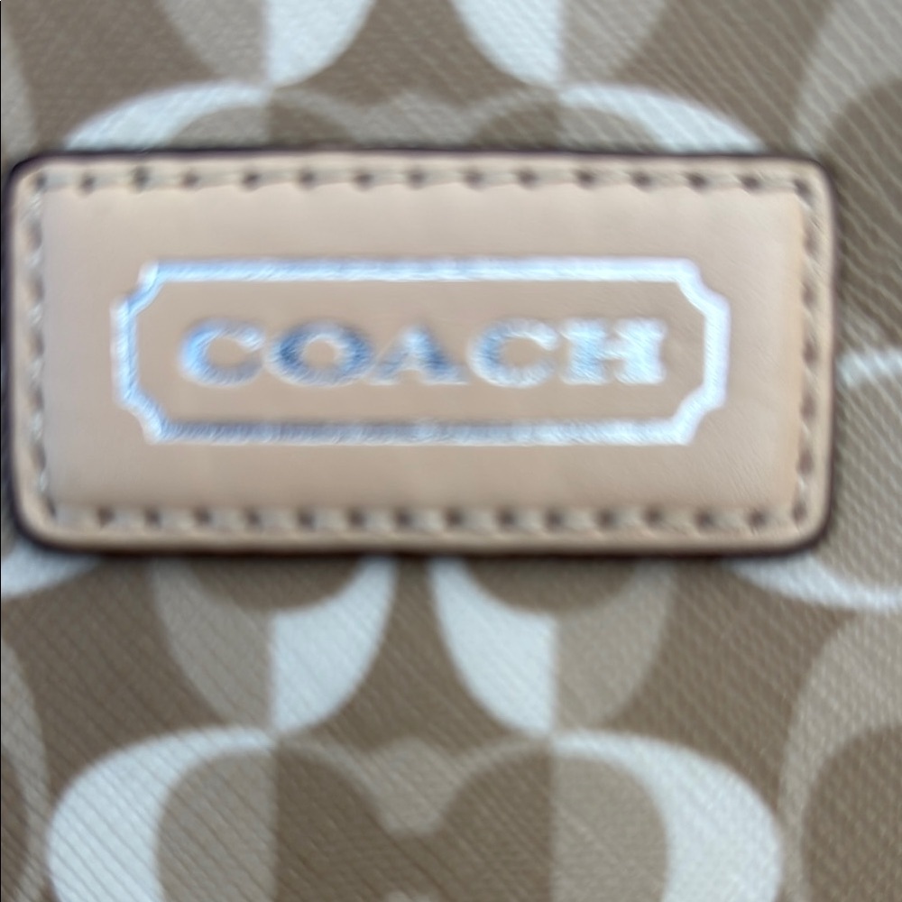 Coach Tan Signature Pattern Tote - Picture 2 of 8